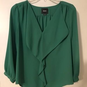 Anthropologie Kelly green top
